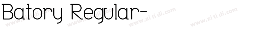 Batory Regular字体转换